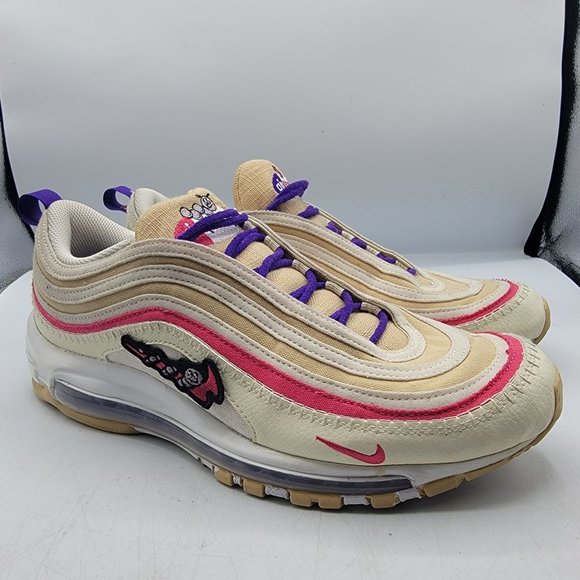 Nike Mens 9.5 Air Max 97 SE Sprung Cream Sesame Purple DH4759-200